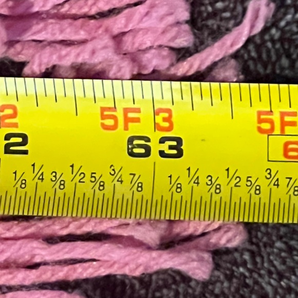 The Cotton Candy Pink Crocheted Round Mandala Throw Blanket Large - Picture 5 of 6